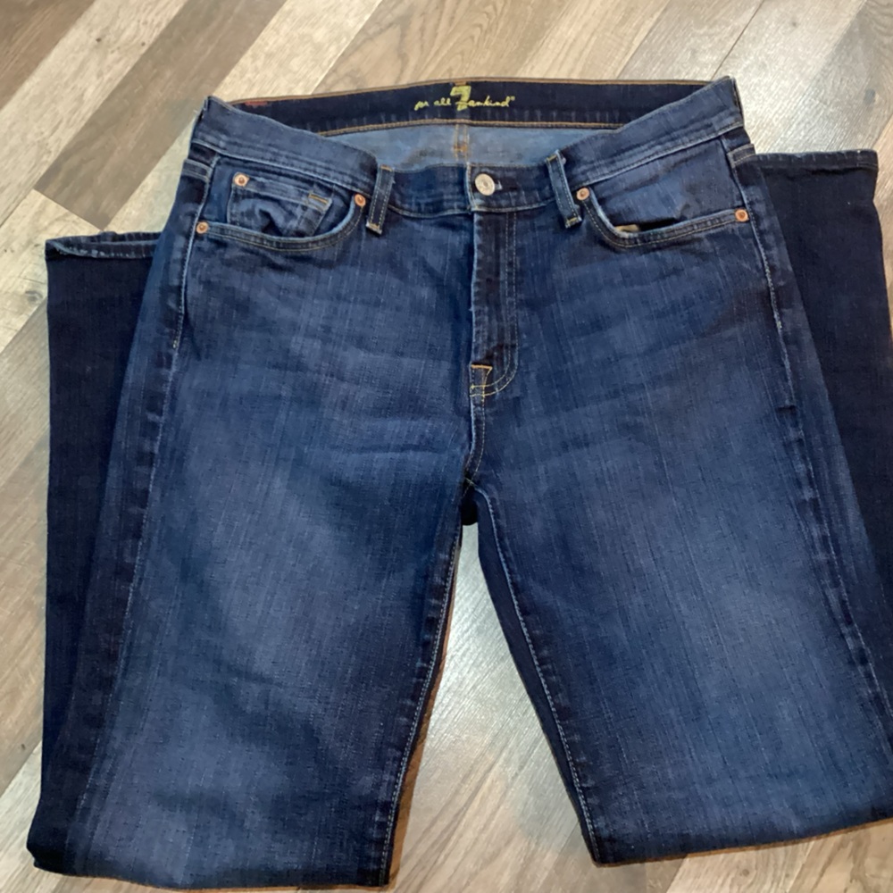 7 For All Mankind Junior fit straight leg jeans size 33 waist